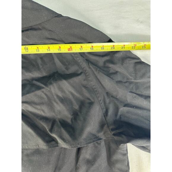 Sanyo NY Womens sz S Oversized Black Button Down Trench Coat City Chic Hong Kong - Picture 11 of 14